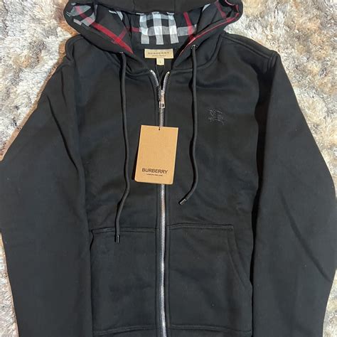 burberry zip up|burberry zip up hoodie black.